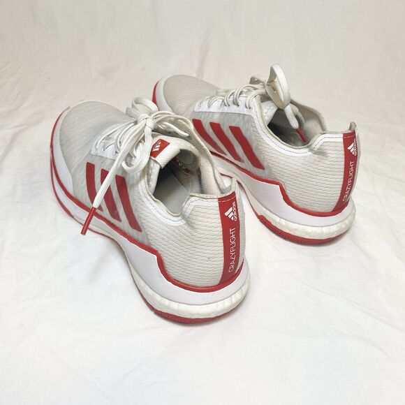 Nike/ Crazy Flight / Indoor Sport Shoe/ White-Red/ Women SZ 9 - Picture 4 of 12